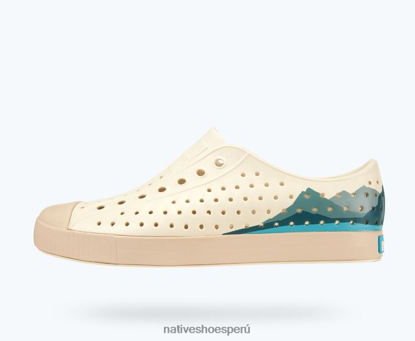 educacion fisica Native Shoes hombres bloque jefferson blanco hueso/ beige soja/ folio mountain block HV64F866 calzado