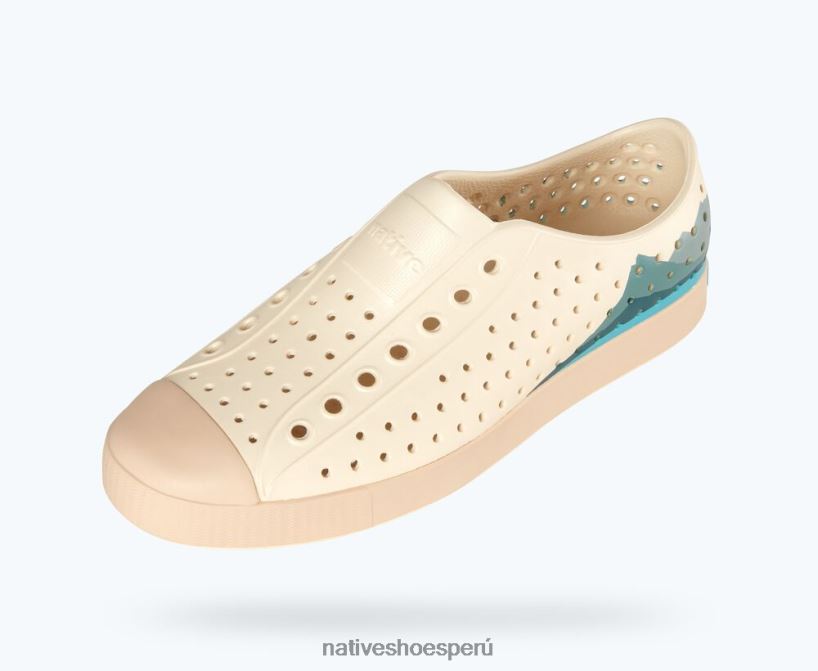 educacion fisica Native Shoes hombres bloque jefferson blanco hueso/ beige soja/ folio mountain block HV64F866 calzado