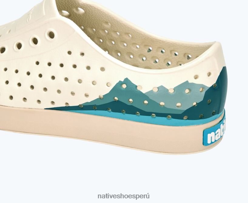 educacion fisica Native Shoes hombres bloque jefferson blanco hueso/ beige soja/ folio mountain block HV64F866 calzado