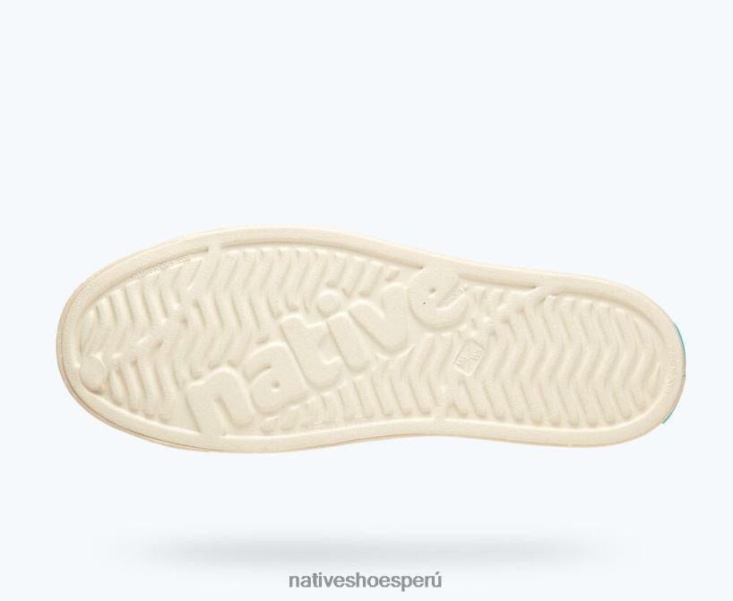 educacion fisica Native Shoes hombres flor de jefferson blanco hueso/ beige soja/ motas de concha HV64F838 calzado