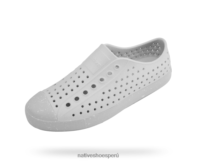 educacion fisica Native Shoes hombres flor de jefferson gris niebla/motas de concha HV64F817 calzado