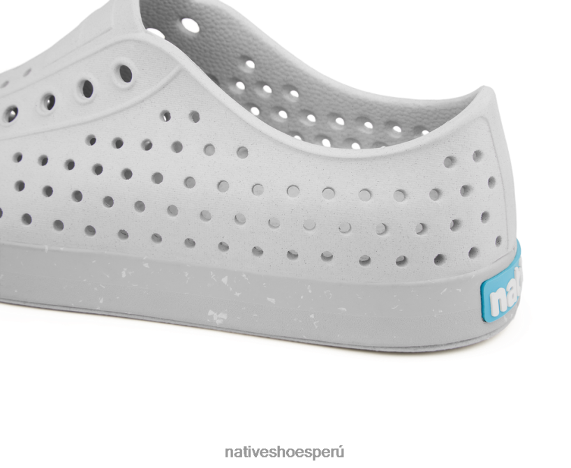 educacion fisica Native Shoes hombres flor de jefferson gris niebla/motas de concha HV64F817 calzado
