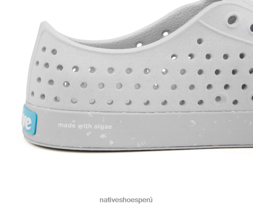 educacion fisica Native Shoes hombres flor de jefferson gris niebla/motas de concha HV64F817 calzado