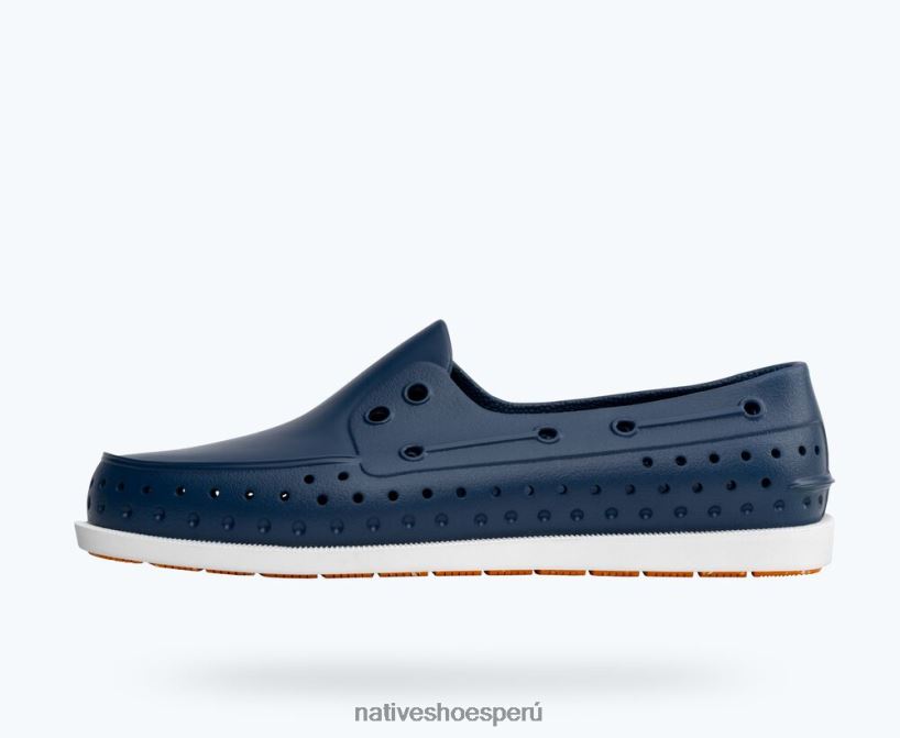 educacion fisica Native Shoes hombres howard sugarlite azul frontera/ blanco concha/ goma moteada cola de zorro HV64F823 calzado