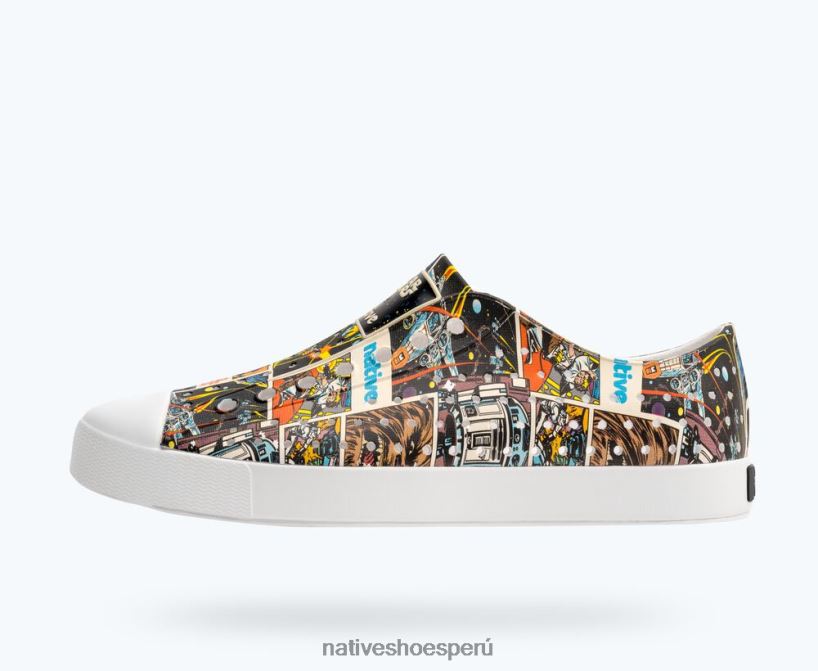 educacion fisica Native Shoes hombres impresión de jefferson star wars concha blanca/ comic multi aop HV64F828 calzado