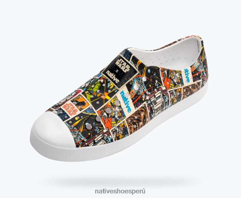 educacion fisica Native Shoes hombres impresión de jefferson star wars concha blanca/ comic multi aop HV64F828 calzado
