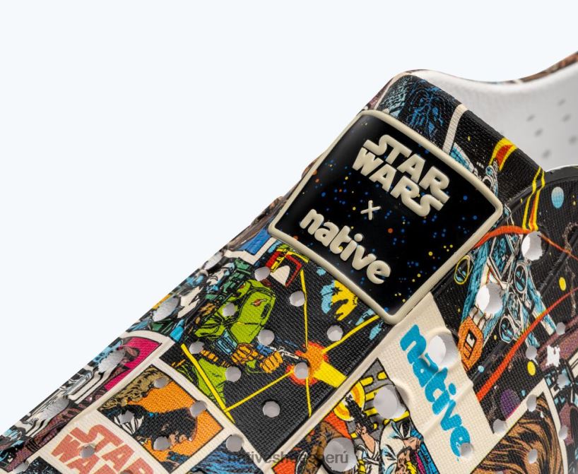 educacion fisica Native Shoes hombres impresión de jefferson star wars concha blanca/ comic multi aop HV64F828 calzado