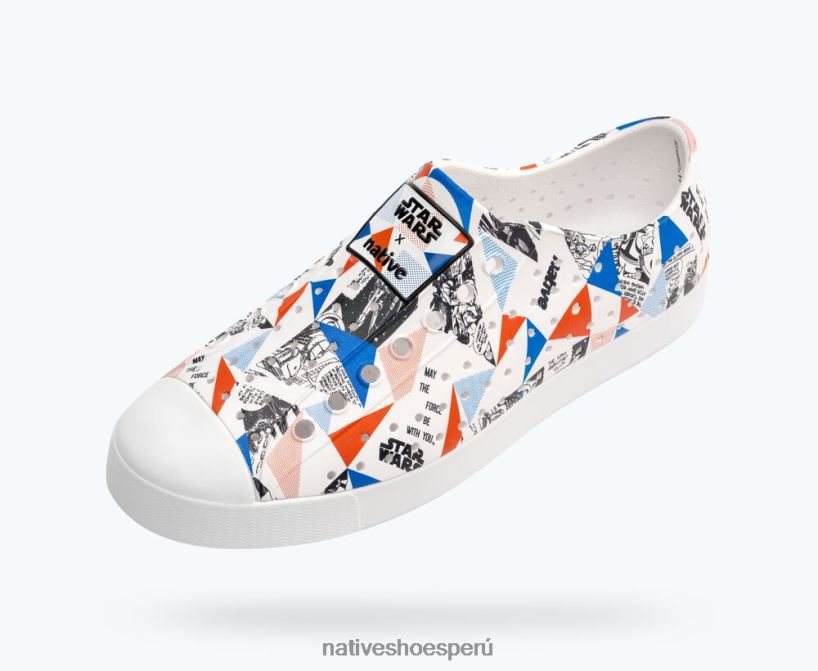 educacion fisica Native Shoes hombres impresión de jefferson star wars concha blanca/ mosaico comic aop HV64F862 calzado