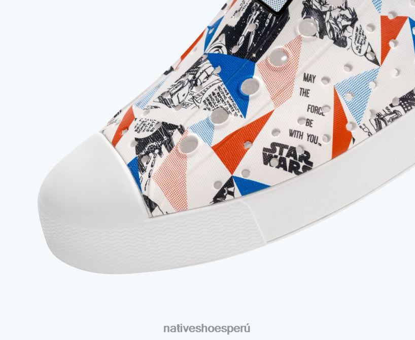 educacion fisica Native Shoes hombres impresión de jefferson star wars concha blanca/ mosaico comic aop HV64F862 calzado