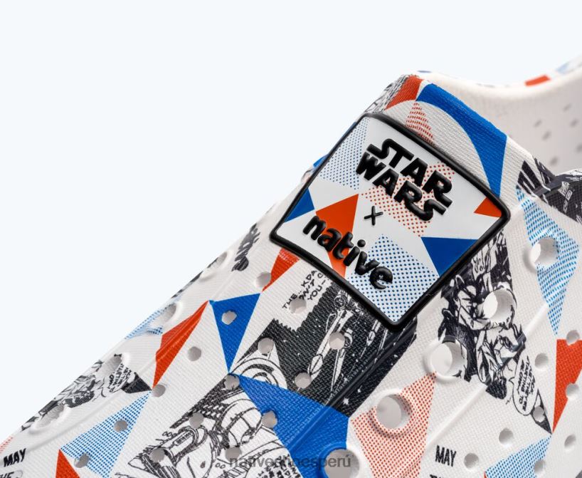 educacion fisica Native Shoes hombres impresión de jefferson star wars concha blanca/ mosaico comic aop HV64F862 calzado