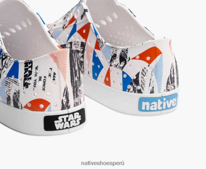 educacion fisica Native Shoes hombres impresión de jefferson star wars concha blanca/ mosaico comic aop HV64F862 calzado