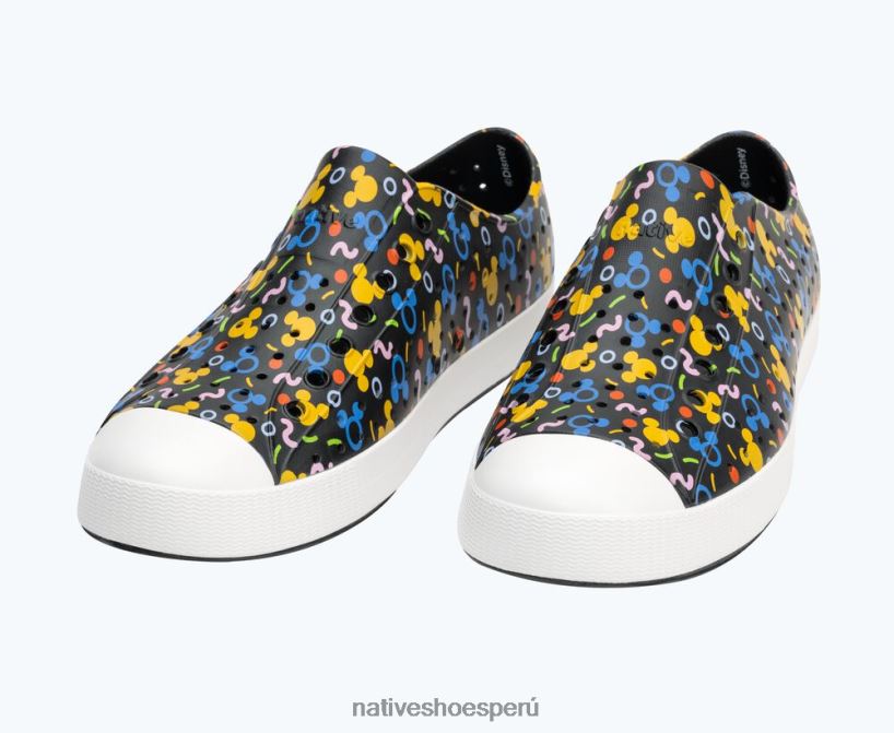 educacion fisica Native Shoes hombres impresión jefferson disney Jiffy negro/blanco concha/confeti rad HV64F870 calzado