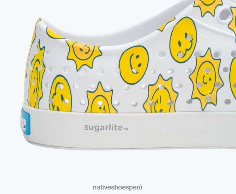educacion fisica Native Shoes hombres impresión sugarlite jefferson blanco concha/ impermeable sunsmile HV64F822 calzado