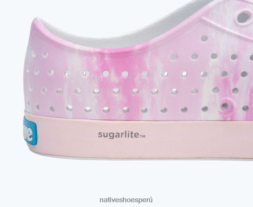 educacion fisica Native Shoes hombres impresión sugarlite jefferson blanco concha/ rosa leche/ nubes rosadas HV64F853 calzado