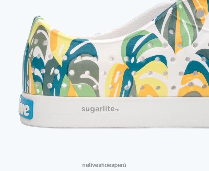 educacion fisica Native Shoes hombres impresión sugarlite jefferson cáscara blanca/ follaje caramelo HV64F832 calzado