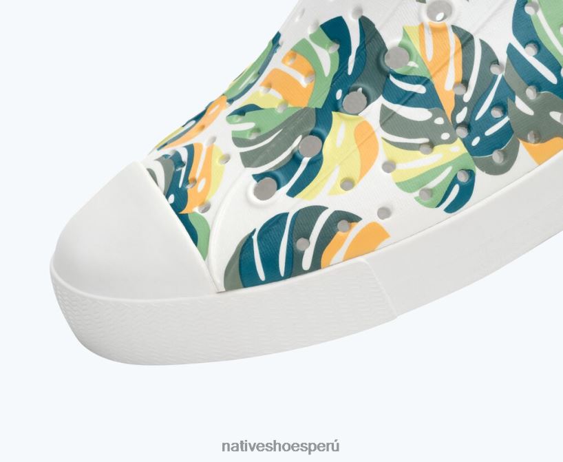 educacion fisica Native Shoes hombres impresión sugarlite jefferson cáscara blanca/ follaje caramelo HV64F832 calzado