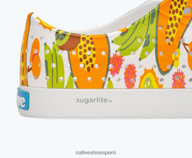 educacion fisica Native Shoes hombres impresión sugarlite jefferson cáscara blanca/deslumbrante frutas tropicales HV64F856 calzado