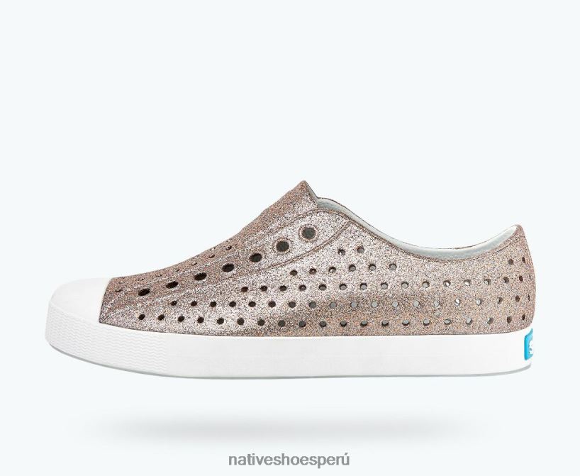 educacion fisica Native Shoes hombres jefferson bling metal bling/ concha blanca HV64F850 calzado