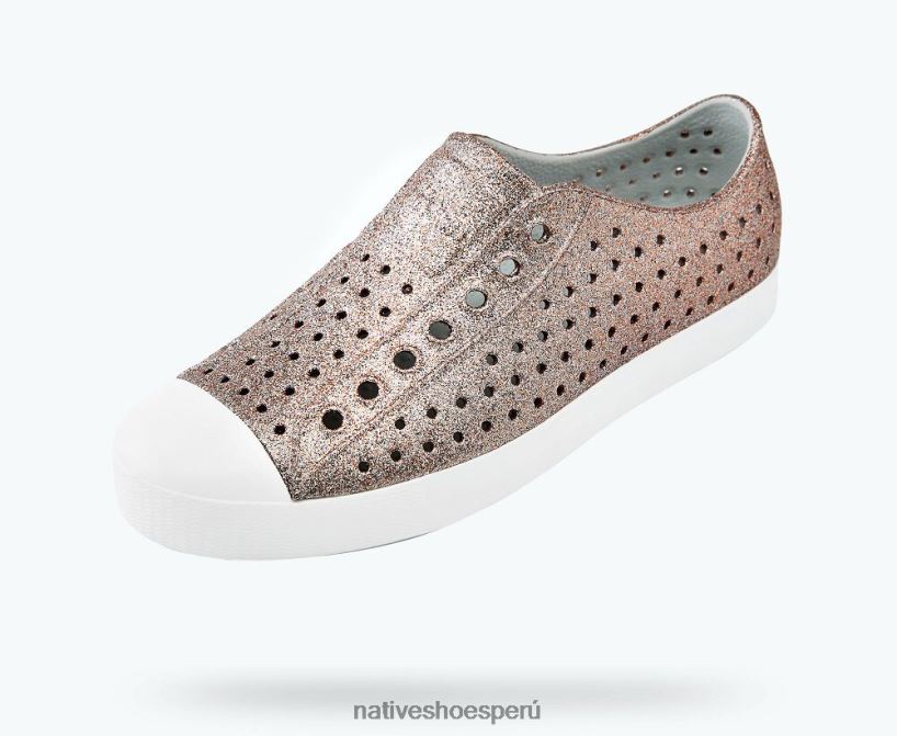 educacion fisica Native Shoes hombres jefferson bling metal bling/ concha blanca HV64F850 calzado