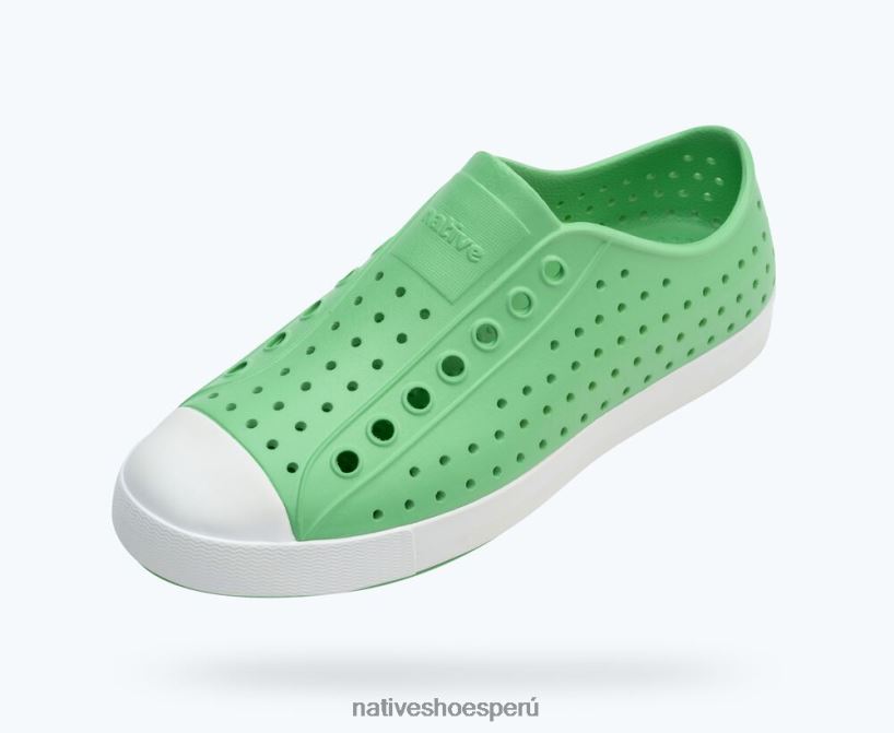 educacion fisica Native Shoes hombres jefferson verde caramelo/blanco concha HV64F825 calzado