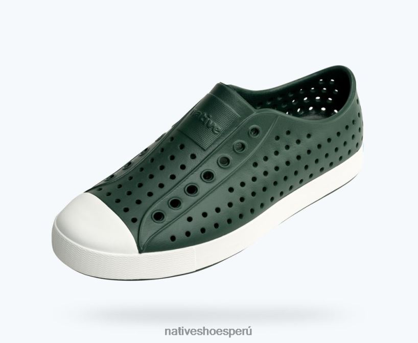 educacion fisica Native Shoes hombres jefferson verde espeluznante/blanco concha HV64F821 calzado