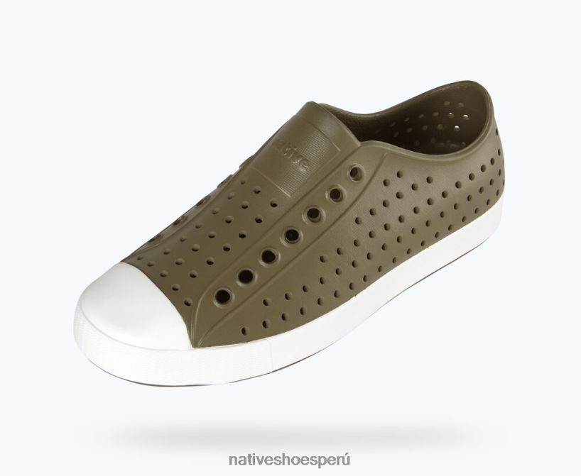 educacion fisica Native Shoes hombres jefferson verde utili/blanco concha HV64F861 calzado