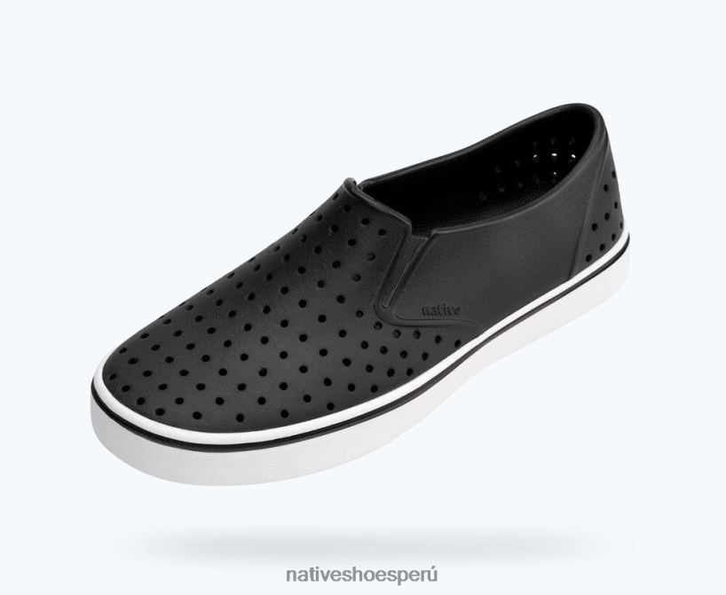 educacion fisica Native Shoes hombres millas Jiffy negro/blanco concha HV64F848 calzado