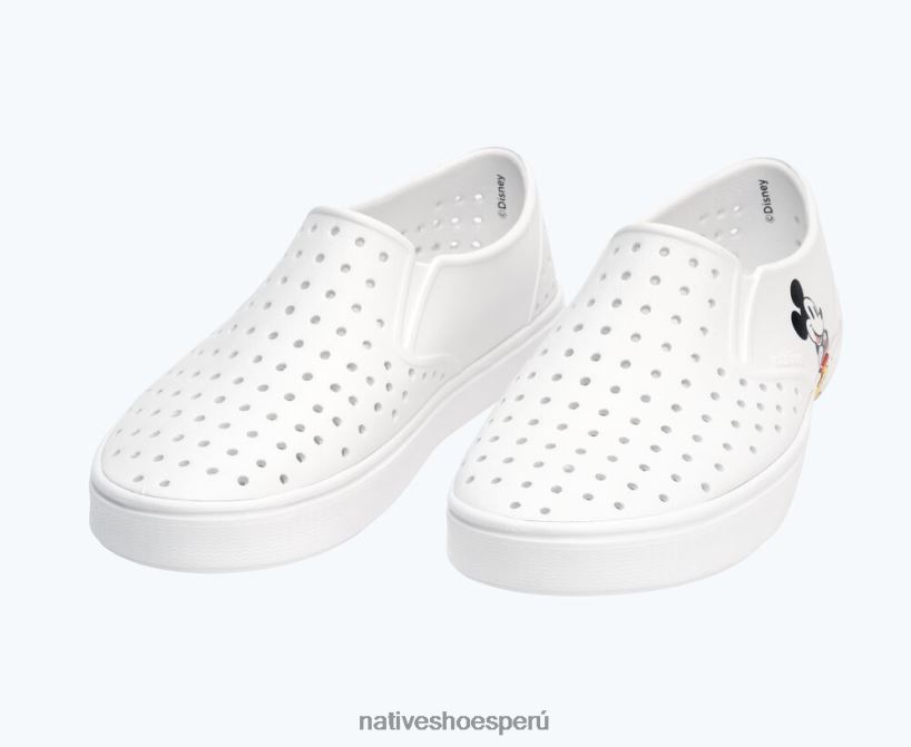 educacion fisica Native Shoes hombres millas disney impresión concha blanca/ mickey de pie HV64F872 calzado