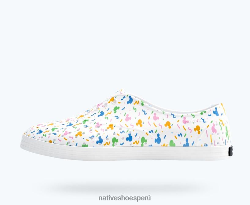 educacion fisica Native Shoes mujer jericó disney impresión confeti rad blanco/pastel HV64F882 calzado
