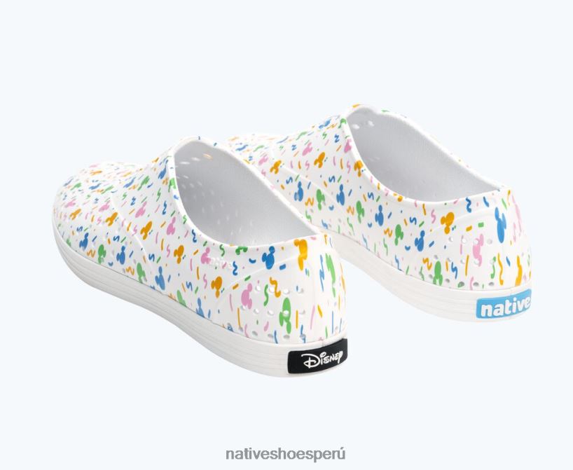 educacion fisica Native Shoes mujer jericó disney impresión confeti rad blanco/pastel HV64F882 calzado