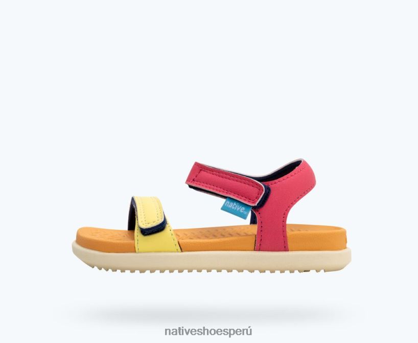 educacion fisica Native Shoes niños bloque charley sugarlite mañana deslumbrante/ naranja papaya/ blanco hueso HV64F884 calzado