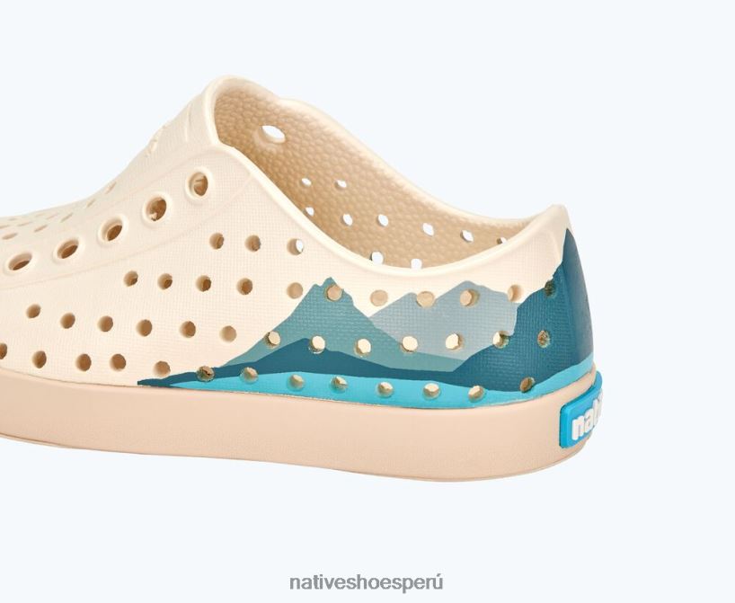 educacion fisica Native Shoes niños bloque jefferson blanco hueso/ beige soja/ folio mountain block HV64F8247 calzado