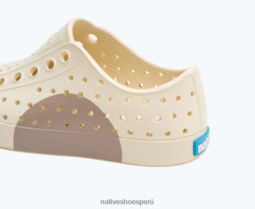 educacion fisica Native Shoes niños bloque jefferson blanco hueso/ círculo lino HV64F8229 calzado