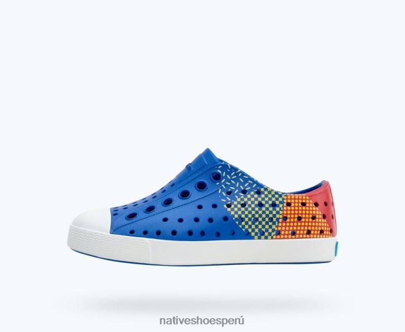 educacion fisica Native Shoes niños bloque jefferson sugarlite bloque de apio azul ultravioleta/blanco concha/hiper fresia HV64F8210 calzado