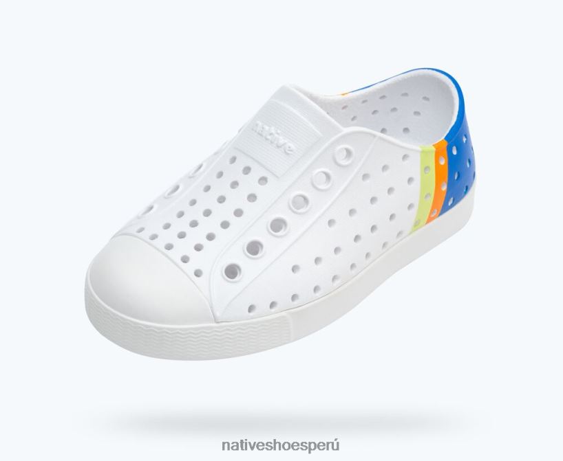 educacion fisica Native Shoes niños bloque jefferson sugarlite bloque de apio blanco concha/ciudad uv HV64F8191 calzado