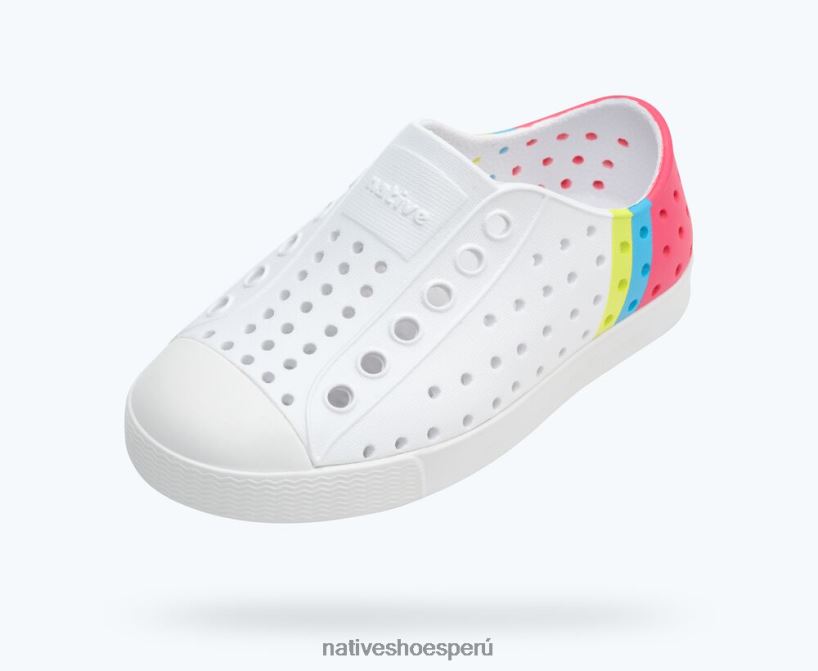 educacion fisica Native Shoes niños bloque jefferson sugarlite bloque de apio blanco concha/deslumbrante maria HV64F8195 calzado