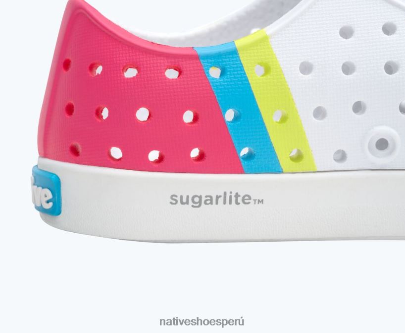 educacion fisica Native Shoes niños bloque jefferson sugarlite bloque de apio blanco concha/deslumbrante maria HV64F8195 calzado