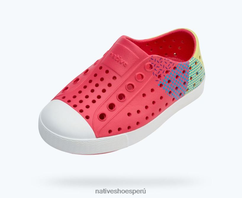 educacion fisica Native Shoes niños bloque jefferson sugarlite rosa deslumbrante/blanco concha/apio maria starfish block HV64F8206 calzado