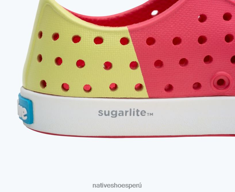 educacion fisica Native Shoes niños bloque jefferson sugarlite rosa deslumbrante/blanco concha/apio maria starfish block HV64F8206 calzado