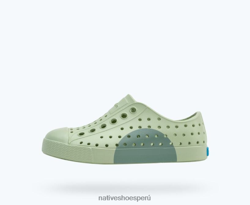 educacion fisica Native Shoes niños bloque jefferson verde té/verde lago HV64F8212 calzado