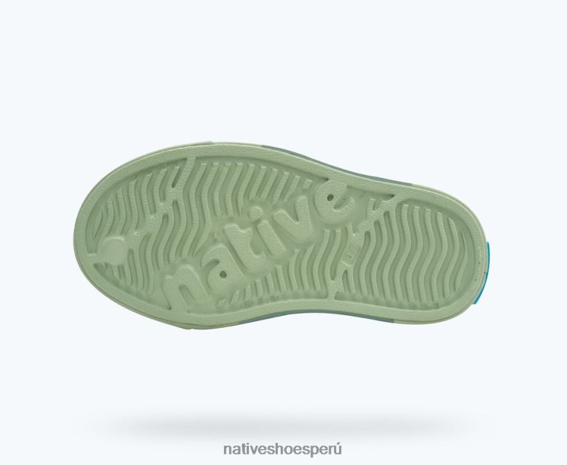educacion fisica Native Shoes niños bloque jefferson verde té/verde lago HV64F8212 calzado