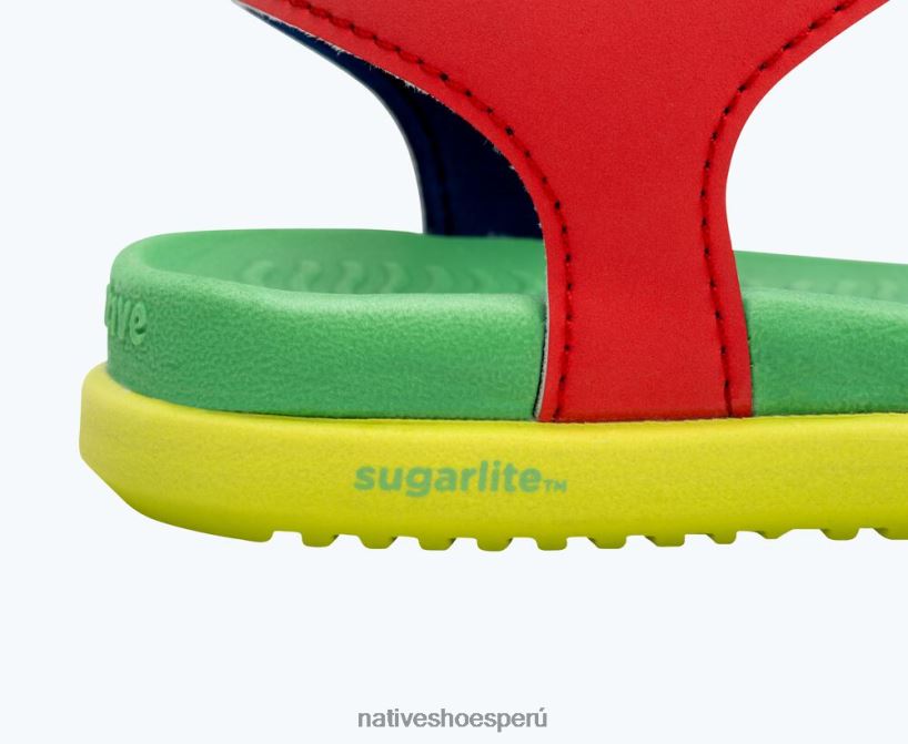 educacion fisica Native Shoes niños charley sugarlite hiperrojo/verde caramelo/verde apio HV64F892 calzado