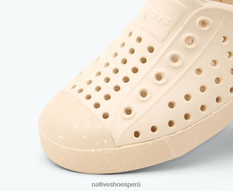 educacion fisica Native Shoes niños flor de jefferson blanco hueso/ beige soja/ motas de concha HV64F8164 calzado