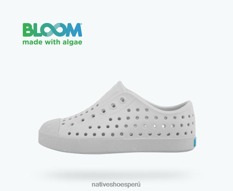 educacion fisica Native Shoes niños flor de jefferson gris niebla/motas de concha HV64F8169 calzado