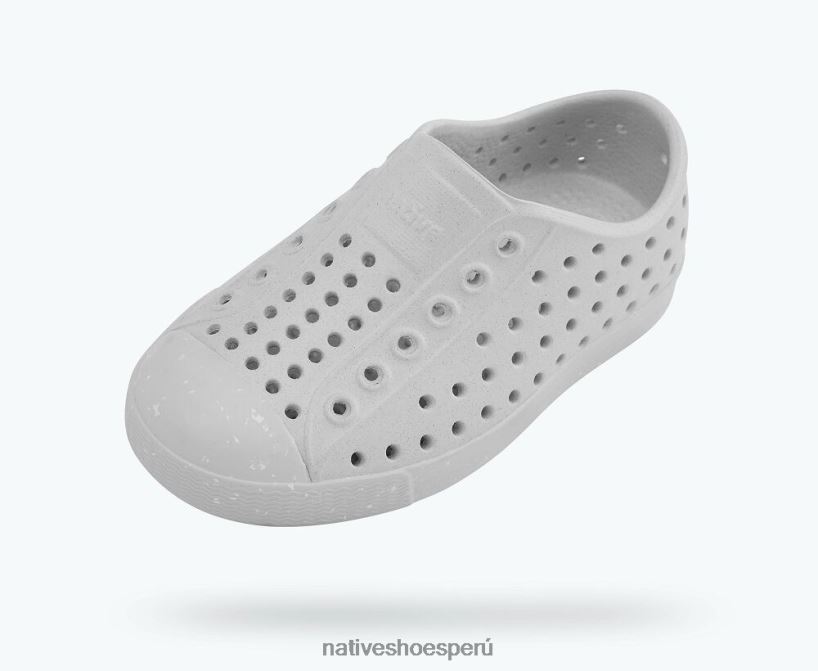 educacion fisica Native Shoes niños flor de jefferson gris niebla/motas de concha HV64F8169 calzado