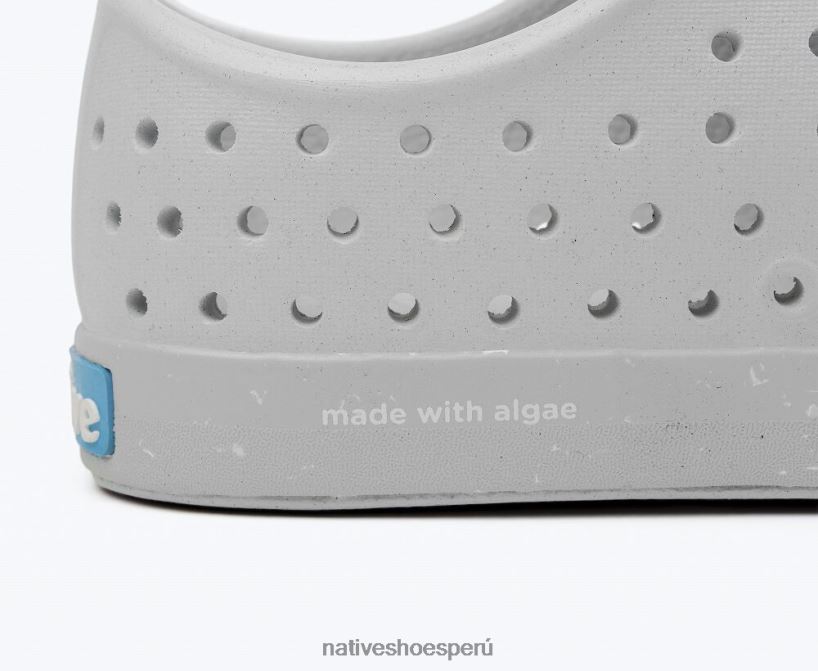 educacion fisica Native Shoes niños flor de jefferson gris niebla/motas de concha HV64F8169 calzado