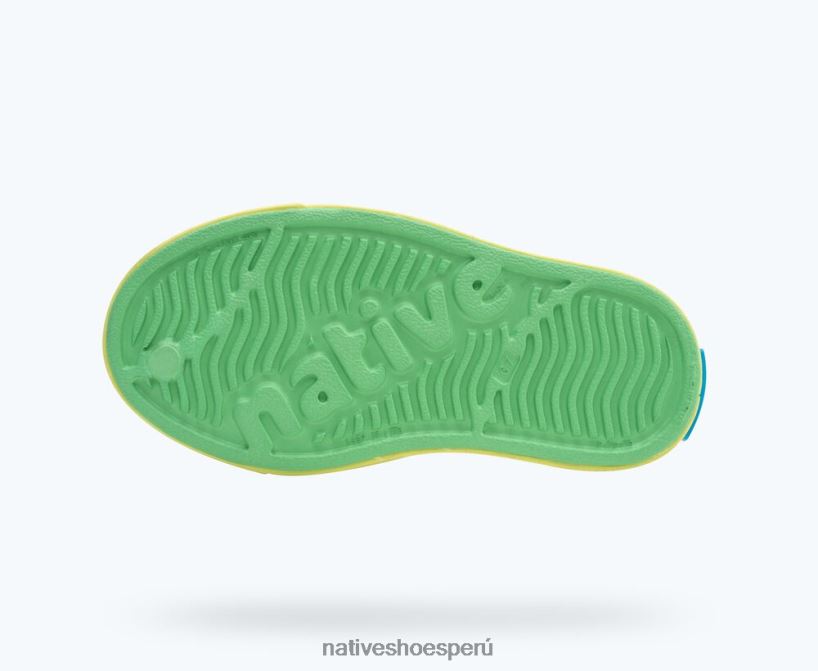 educacion fisica Native Shoes niños flor de jefferson verde caramelo/ verde apio/ motas de concha HV64F8180 calzado