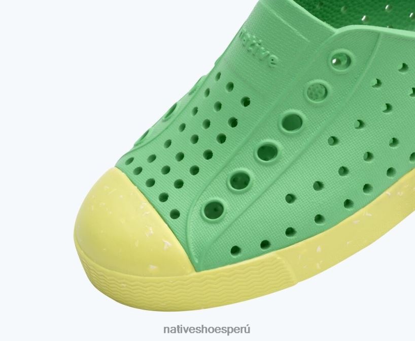 educacion fisica Native Shoes niños flor de jefferson verde caramelo/ verde apio/ motas de concha HV64F8180 calzado