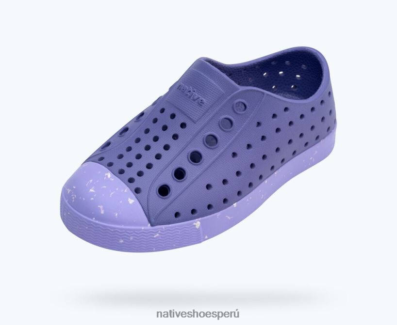 educacion fisica Native Shoes niños flor de jefferson violeta neblina/morado curativo/motas de concha HV64F8194 calzado