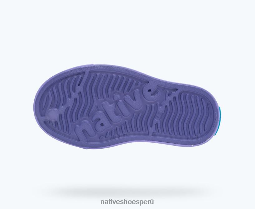 educacion fisica Native Shoes niños flor de jefferson violeta neblina/morado curativo/motas de concha HV64F8194 calzado
